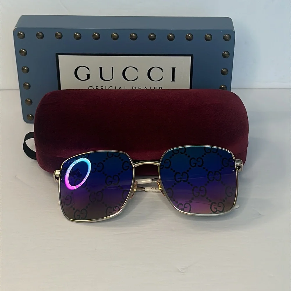 Authentic New - GUCCI Multicolor Square Ladies Sunglasses GG0802S 004 57